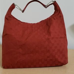 Red Gucci shoulder bag